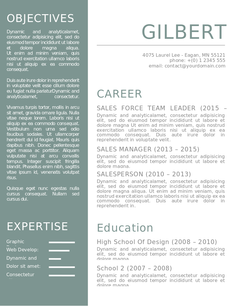 Green Granite CV preview
